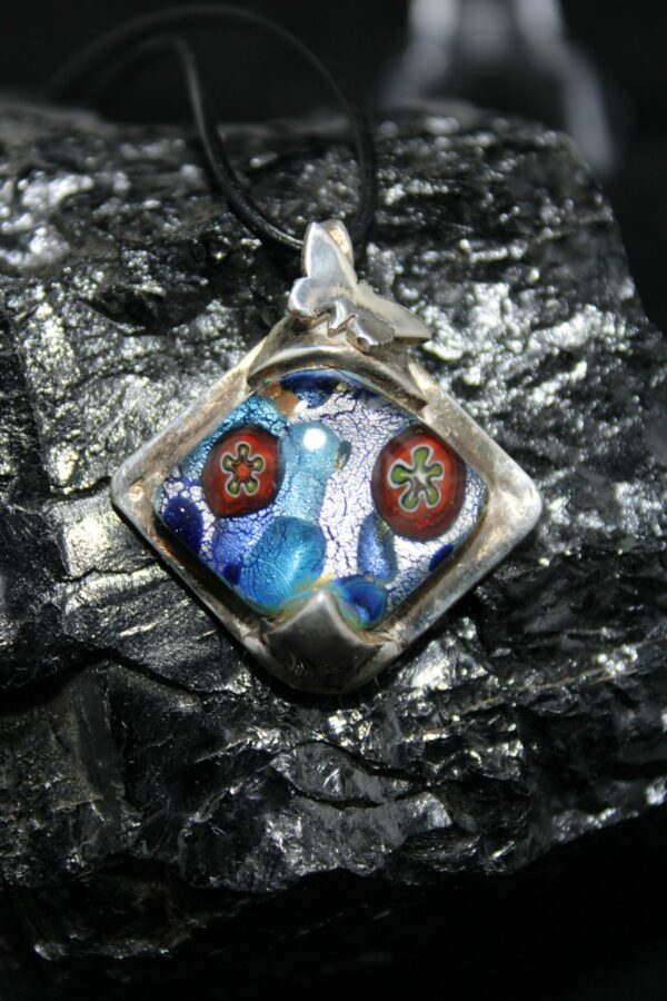 Pendentif en murano et argent